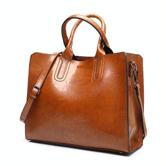 Large Leather Tote Bag For Women - Casual Shoulder Trunk Style-1915197823373152256