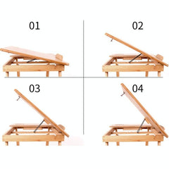 Foldable Laptop Desk For Bed - Lazy Computer Table With Card Slot-1964932339100422151