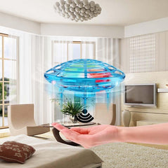 5 Induction Quadcopter Mini Drone With Colourful Lights - Red Remote-1915197835763126275