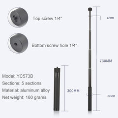 Stabilizing Extension Rod For Feiyu G5 / Spg / Wg2 Gimbal And Dji Pocket / Pocket 2-1915198137174200321
