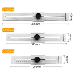 Portable Woodworking Scribing Ruler - 0-300Mm-1915197964243046402