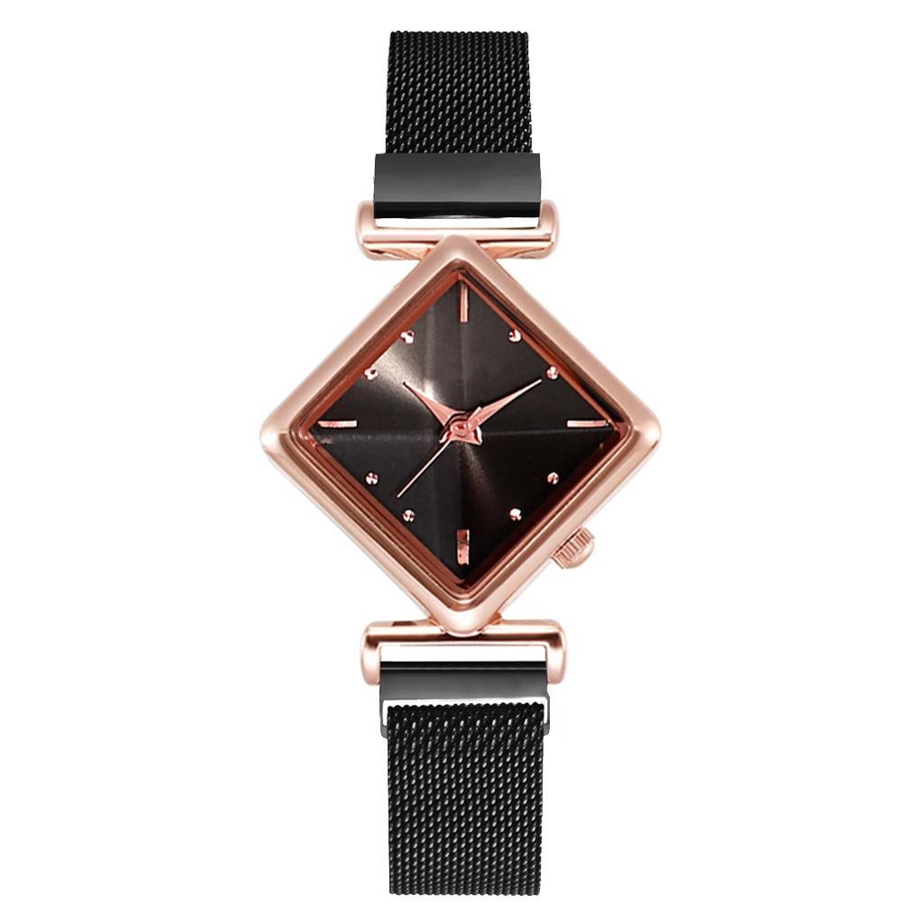 Black Diamond Dial Women Quartz Watch-1915197819656998912