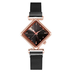 Black Diamond Dial Women Quartz Watch-1915197819656998912