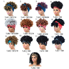 Gradient Small Curly Headscarf Wig In 5.Tjb0 1Bt60B-1915197611032317953