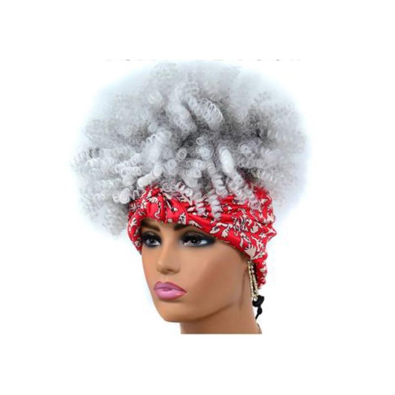 Gradient Small Curly Headscarf Wig In 5.Tjb0 1Bt60B-1915197611032317960