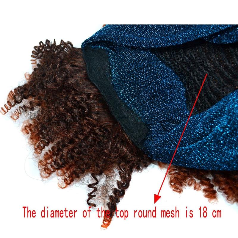 Gradient Small Curly Headscarf Wig In 12.Tjg1 1B Colour-1915197861314826246