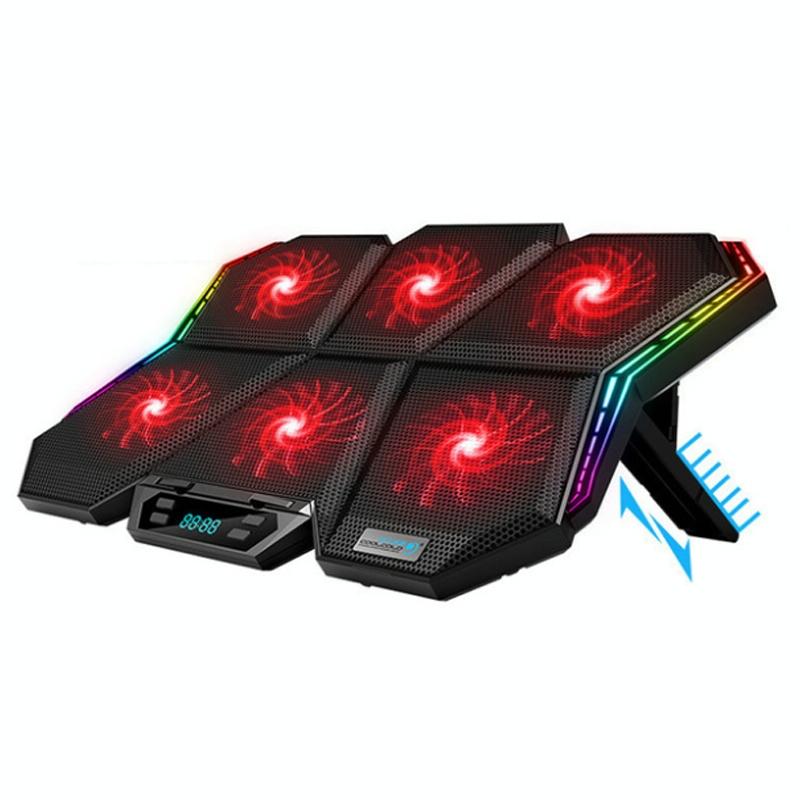 6-Fan Adjustable Rgb Laptop Cooling Base-1915198131620941824