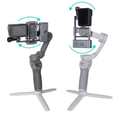 Aluminum Mount Plate Adapter For Dji Action / Gopro Hero9 / 8 Mobile 3 / Om4 Gimbal-1915198397552398339