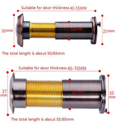 2-Pack Wide-Angle Security Door Viewer - Anti-Tiny Hd Glass Lens - 200 Degree - Red Bronze-1915197986229587970