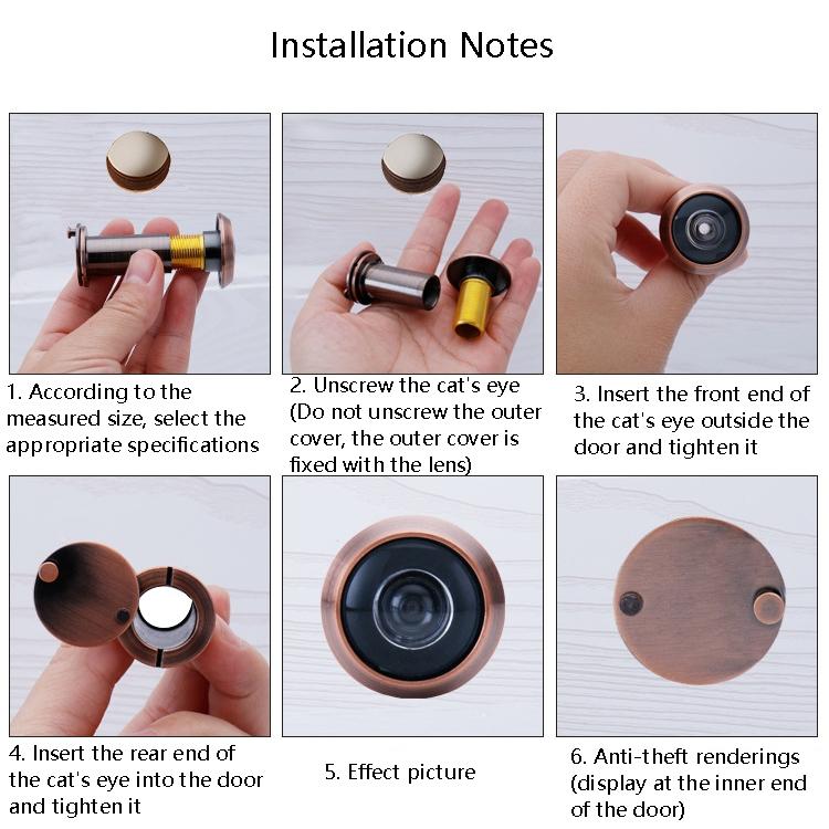 2-Pack Wide-Angle Security Door Viewer - Anti-Tiny Hd Glass Lens - 200 Degree - Red Bronze-1915197986229587974
