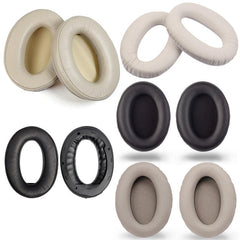 2 Pieces Headset Sponge Covers For Sony Wh-1000Xm2 / Xm3 / Xm4 - Black Protein With Card Buckle-1915198255315161089