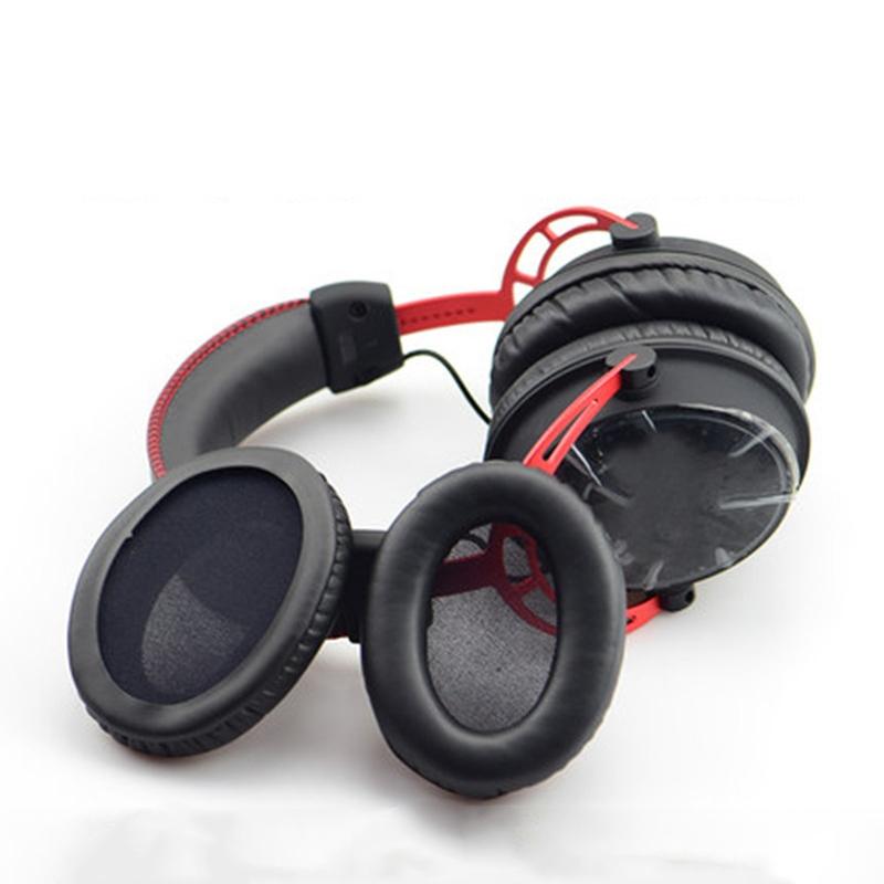 2-Pack Leather Ear Pad Covers For Kingston Cloud Silver Ii Headset - White-1915197982140141573