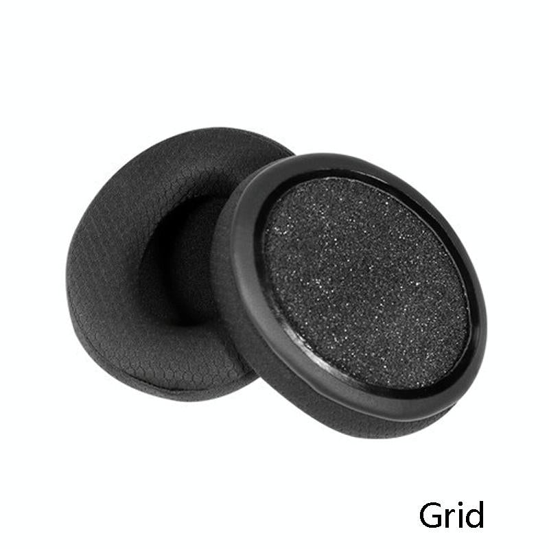 2-Pack Leather Ear Pad Covers For Kingston Cloud Silver Ii Headset - Grid Design-1915197820386807809
