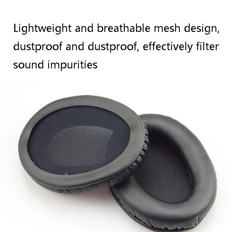 2-Pack Leather Ear Pad Covers For Kingston Cloud Silver Ii Headset - Grid Design-1915197820386807811
