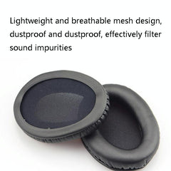 2-Pack Leather Ear Pad Covers For Kingston Cloud Silver Ii Headset - Grid Design-1915197820386807811