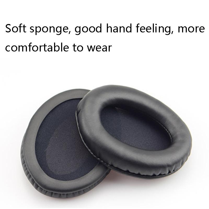 2-Pack Leather Ear Pad Covers For Kingston Cloud Silver Ii Headset - Black-1915197636936339458