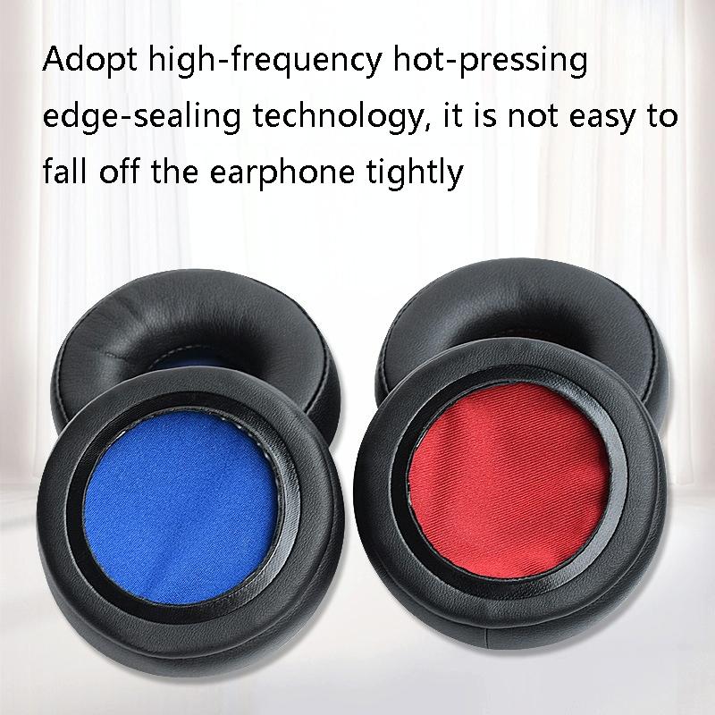 2-Pack Leather Headphone Sponge Covers For Jabra Revo Wireless - Black / Gray-1915197610734522370