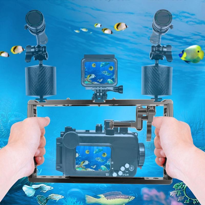 Underwater Dual Handheld Grip For Gopro Hero9 / 8 / 7 - Black-1964932291092418567