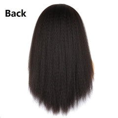 Long Hair Turban Headband With Corn Beard Wig - Black-1915197635363475460