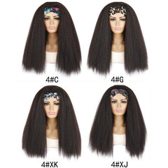 4Xk Long Hair Turban Headband With Corn Beard Wig-1915198399725047809