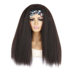 4Xk Long Hair Turban Headband With Corn Beard Wig-1915198399725047808