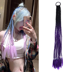 Vibrant Corn Silk Braid Hair Band Wig - Colour 06-1915197986086981637