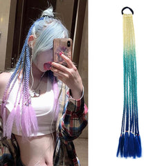 26 Colourful Braid Hair Band Wigs Corn Silk Dreadlocks Ponytail-1915198401637650432