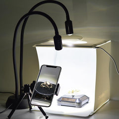 Adjustable Double-Head Led Jewelry Table Lamp For Live Photos-1915197803404070914