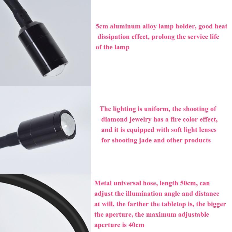 Adjustable Double-Head Led Jewelry Table Lamp For Live Photos-1915197803404070917