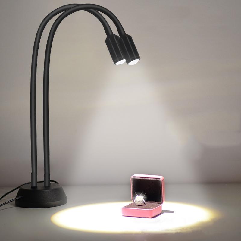 Adjustable Double-Head Led Jewelry Table Lamp For Live Photos-1915197803404070919