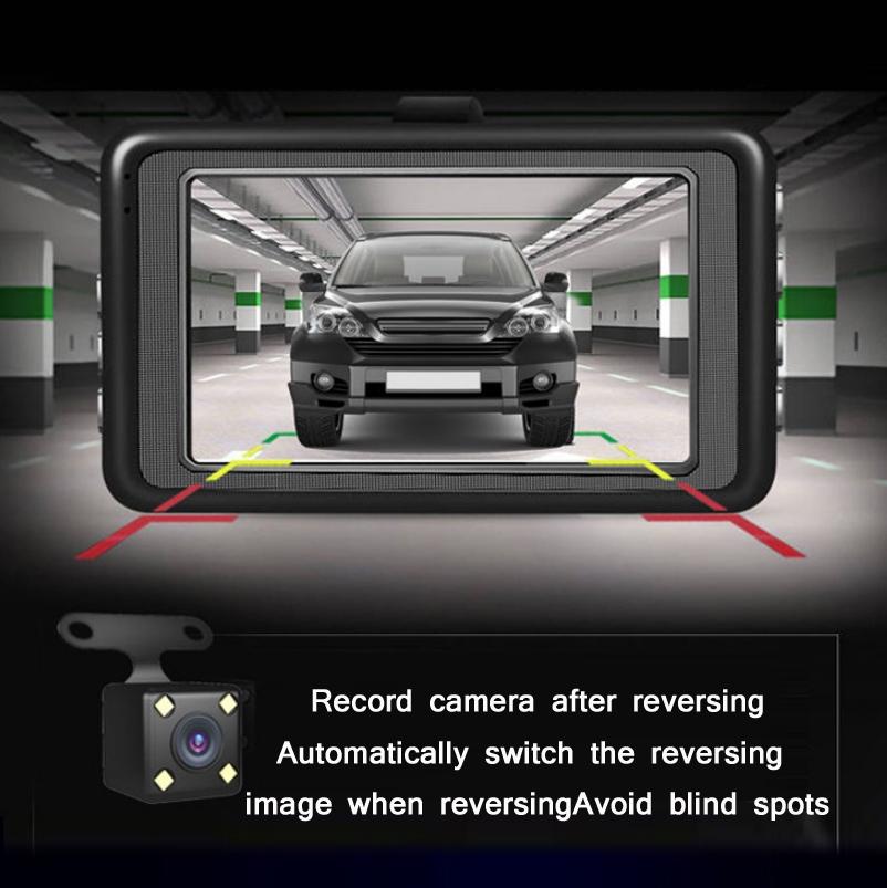 1080P Hd 3.0 Wide-Angle Driving Recorder With Reversing Image-1915197970798743557