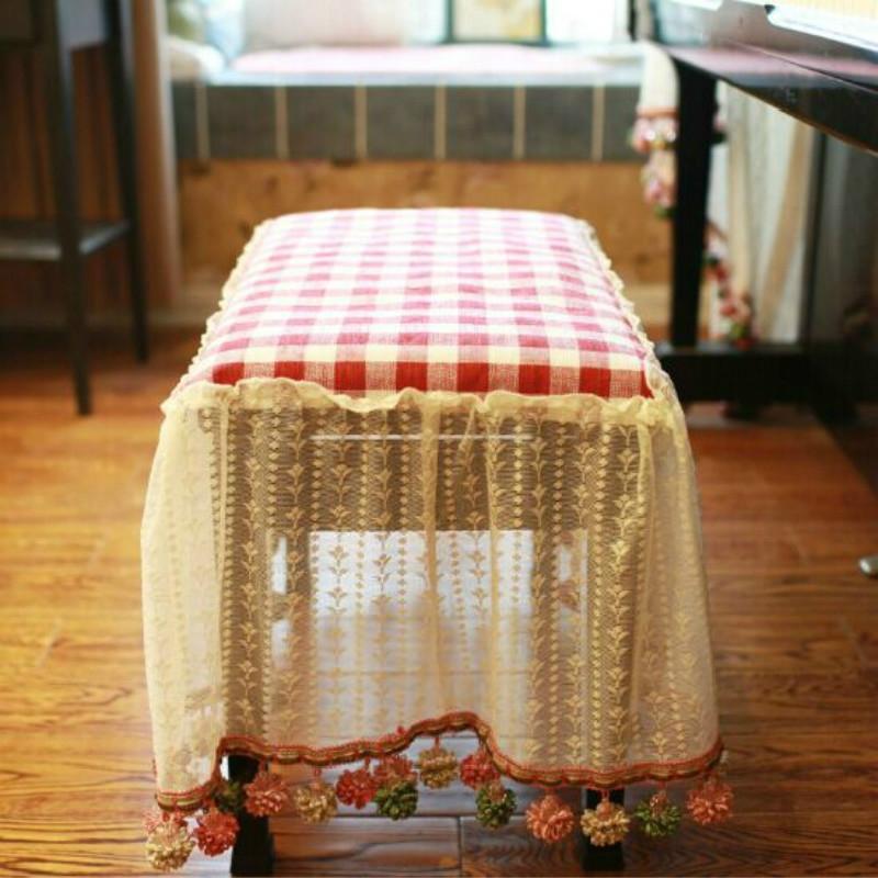 Lace Embroidered Piano Dust Cover - 60×36Cm-1915198138528960513