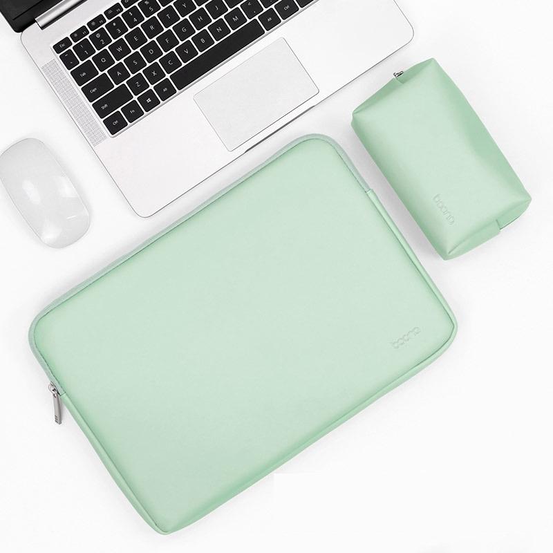 13 / 13.3 / 14 Inch Power & Laptop Bag In Mint Green Pu Leather-1915197555910774791