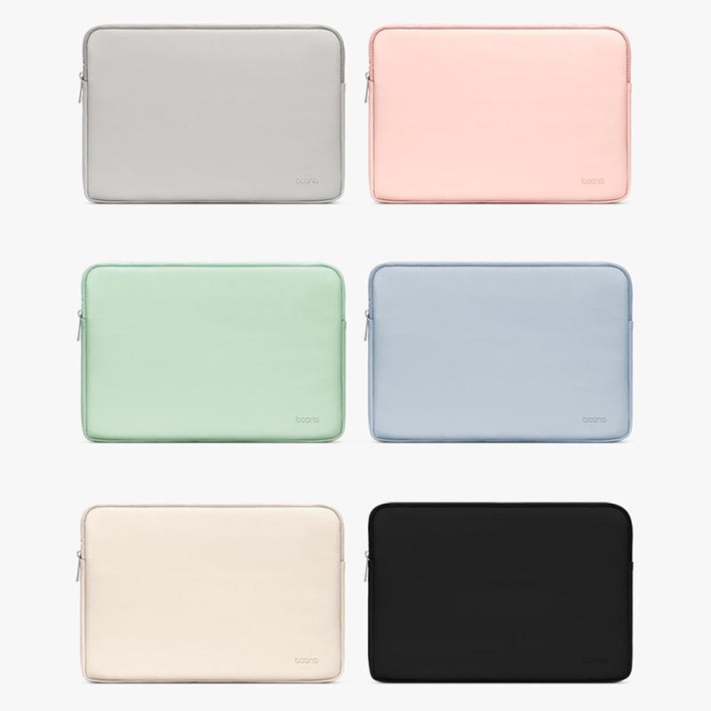 Double-Layer Leather Laptop Bag - 13 / 13.3 / 14 Inch - Gray-1915198436282601473