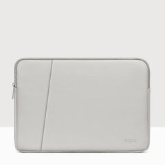 Double-Layer Leather Laptop Bag - 13 / 13.3 / 14 Inch - Gray-1915198436282601479