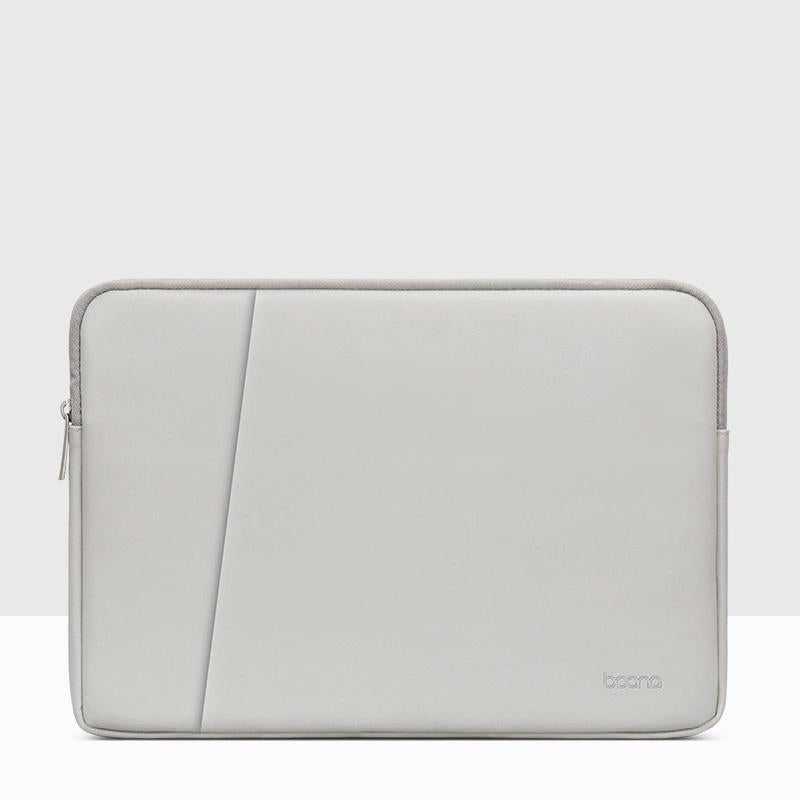 Double-Layer Leather Laptop Bag - 16 / 17 Inch - Gray-1915197910253965312