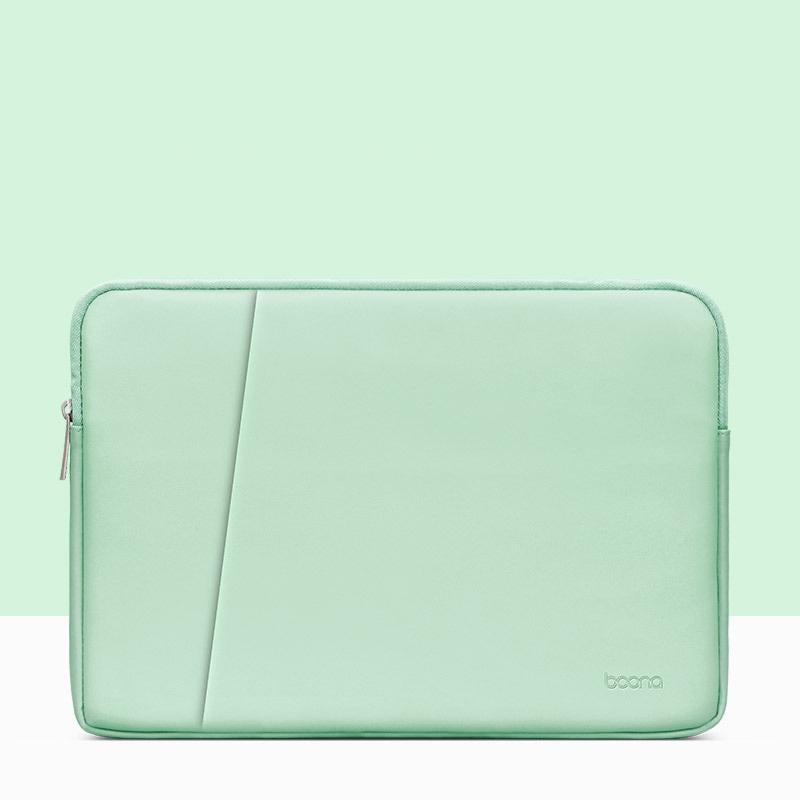 Double-Layer Leather Laptop Bag - Mint Green - 16 / 17 Inch-1915198226928111616