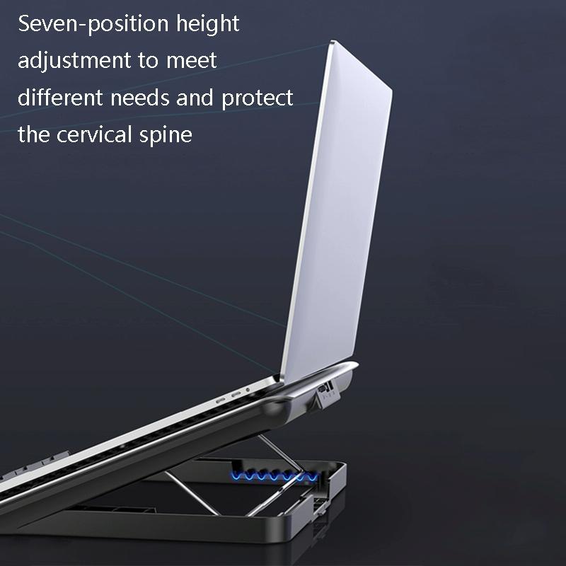 6-Fan Alloy Laptop Cooling Bracket - Silent-1915197805295702018