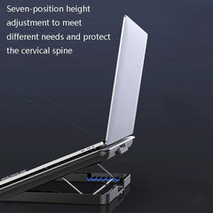 6-Fan Alloy Laptop Cooling Bracket - Silent-1915197805295702018