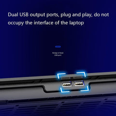 Adjustable Dual Fan Laptop Cooling Stand - Ivory-1964932296138166277