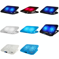 Sea Blue Dual Fan Laptop Cooling Stand - Adjustable-1964932275477024769