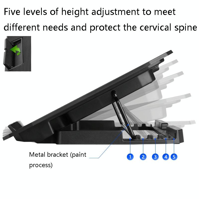 Sea Blue Dual Fan Laptop Cooling Stand - Adjustable-1964932275477024771