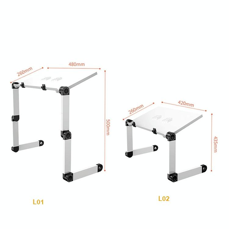 Portable Folding Laptop Desk With Height Adjustment And Storage-1964932333387780099