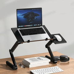 Portable Folding Laptop Desk With Height Adjustment And Storage-1964932333387780103