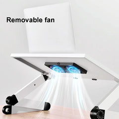 Portable Folding Laptop Desk With Adjustable Height And Storage-1964932294179426305