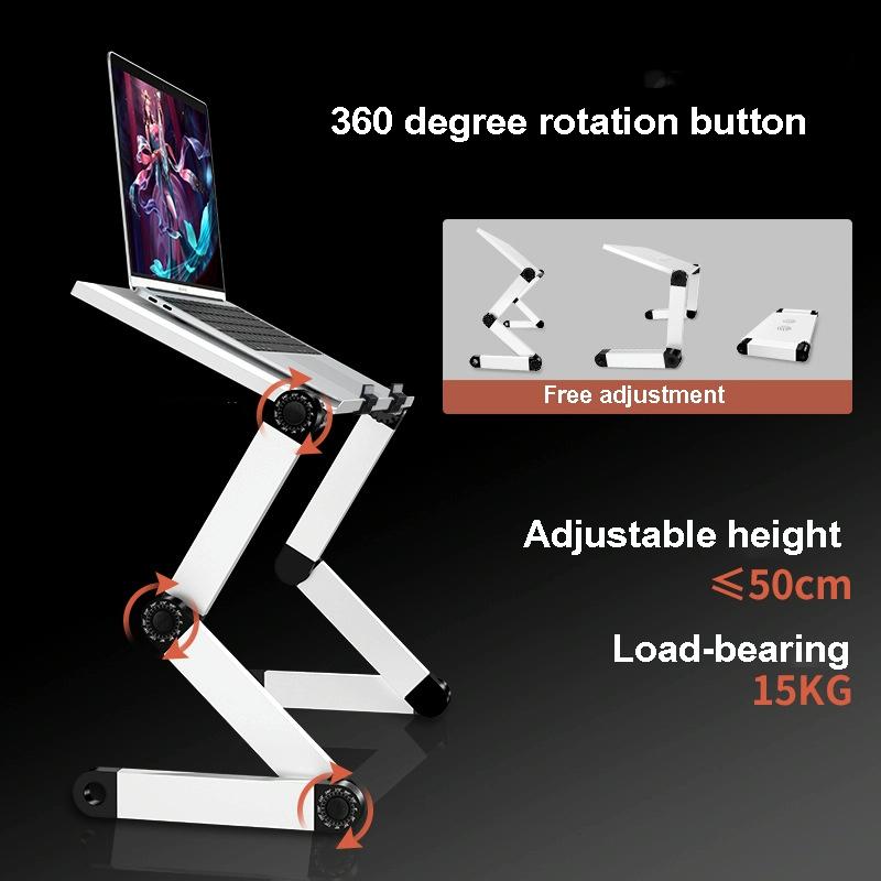 Portable Folding Laptop Desk With Adjustable Height And Storage-1964932294179426309