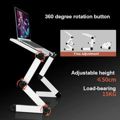 Portable Folding Laptop Desk With Adjustable Height And Storage-1964932294179426309