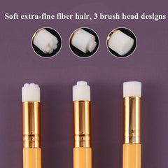 6-Piece Soft Nasal Washing Brush For Blackhead Removal And Deep Cleansing - Flower Head White Gold-1915197856747229188