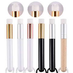 6-Piece Soft Nasal Washing Brush Set For Blackhead Removal And Deep Cleansing - Flat Head Wood Silver-1915197714342219777
