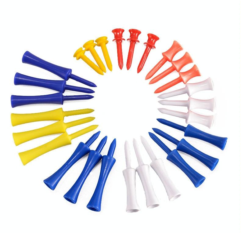 60-Piece Plastic Golf Ball Tees With Ribbon Needle - 43Mm Size-1915197975014019073